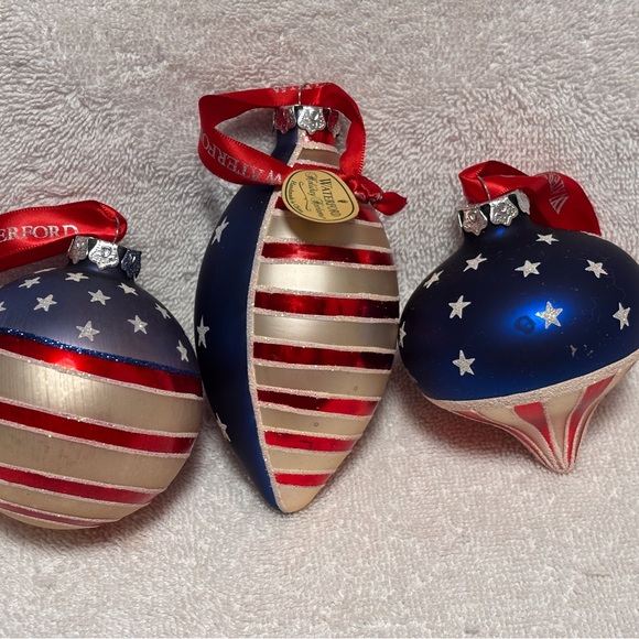 Waterford Holiday Ornament Set - Red, Blue, and White - Picture 3 of 6